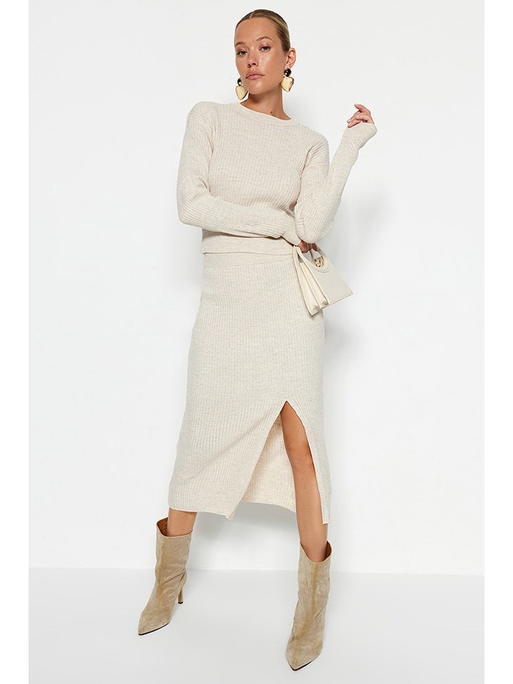 trendyol 2-częściowy zestaw w kolorze kremowym rozmiar: S