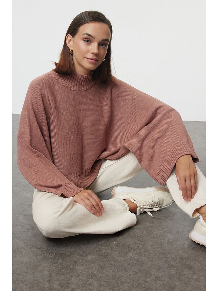 trendyol Sweter w kolorze jasnoróżowym rozmiar: M