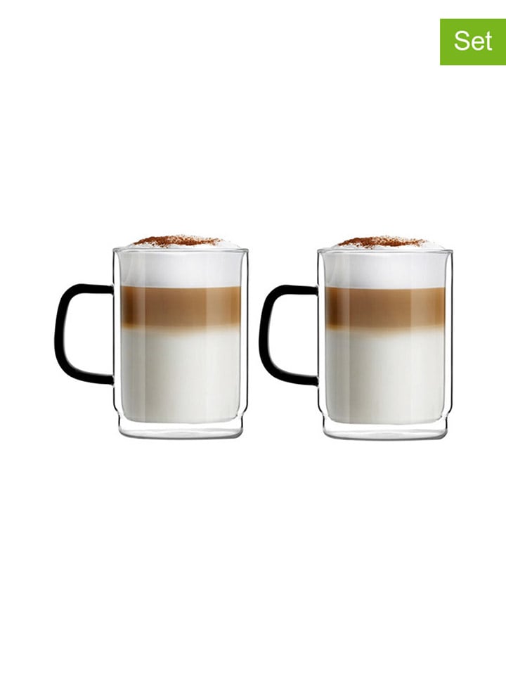 Vialli Design Kubki (2 szt.) w kolorze czarnym - 350 ml rozmiar: onesize