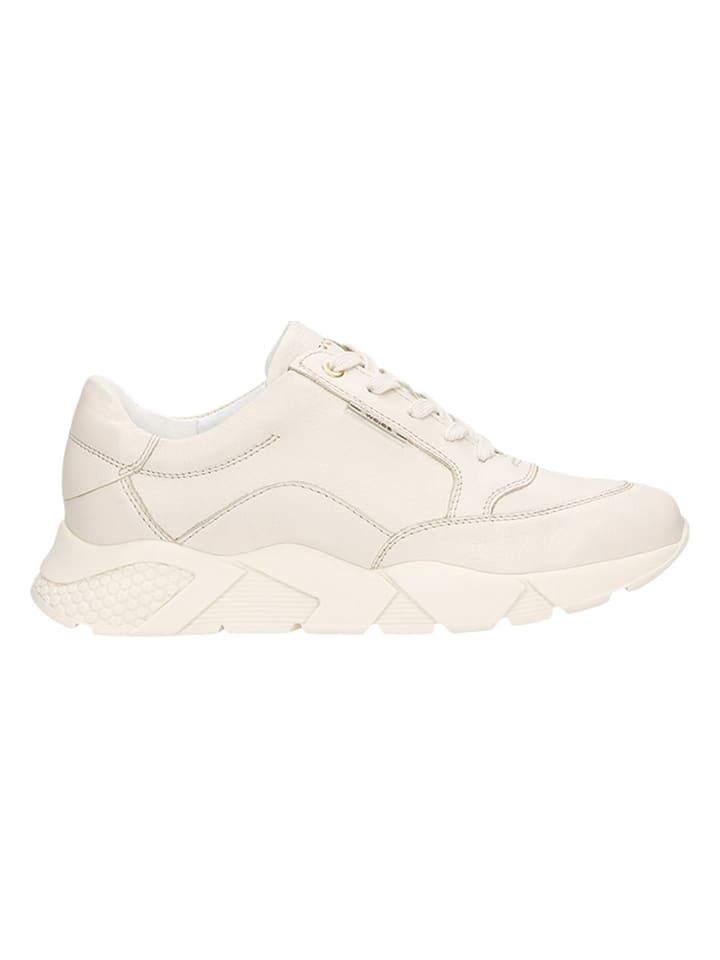 Wojas Skórzane sneakersy w kolorze beżowym rozmiar: 38