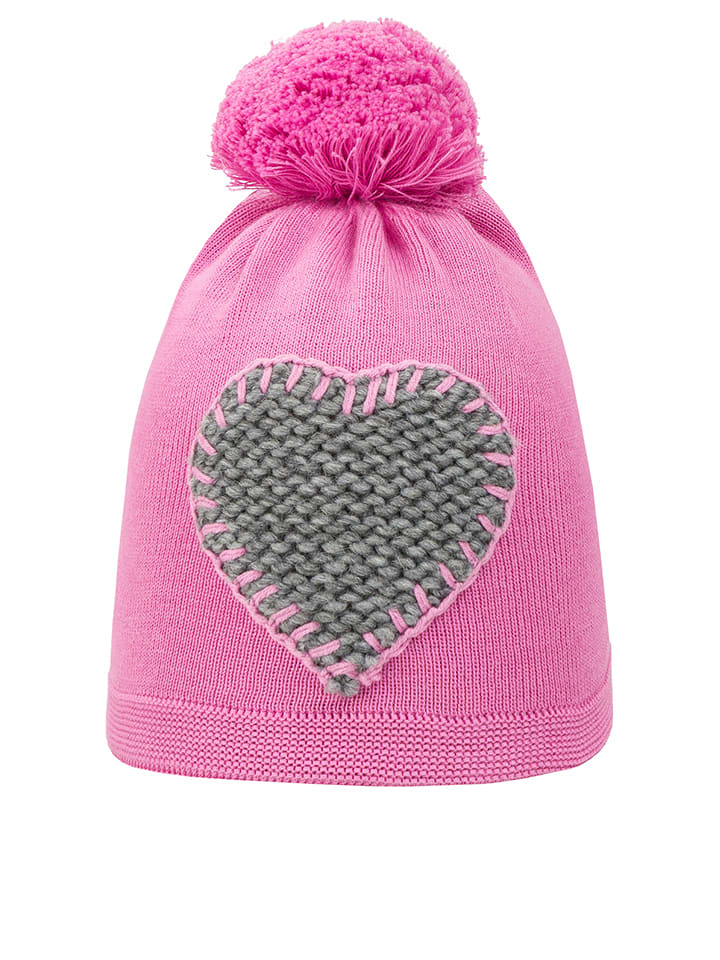 Döll Dzianinowa czapka w kolorze różowo-szarym rozmiar: 49 cm