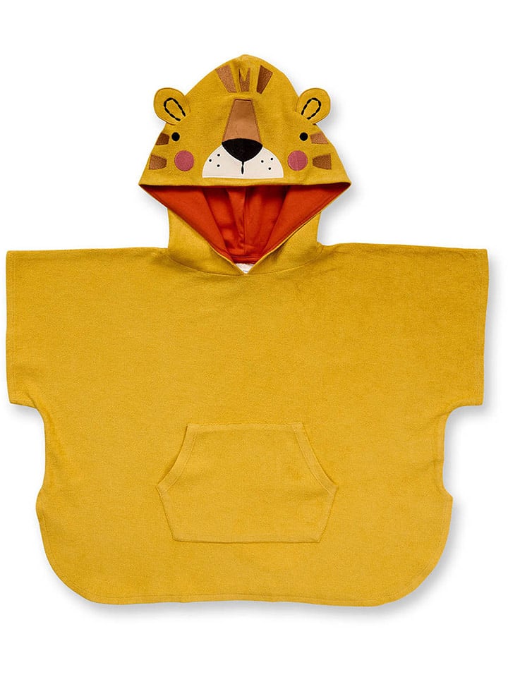 Sense Organics Ręcznik kąpielowy "Alvi" w kolorze żółtym z kapturem rozmiar: 110/116