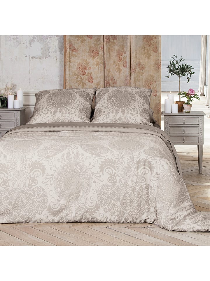 CXL by Christian Lacroix Satynowa poszewka w kolorze szarym na poduszkę rozmiar: 63x63 cm