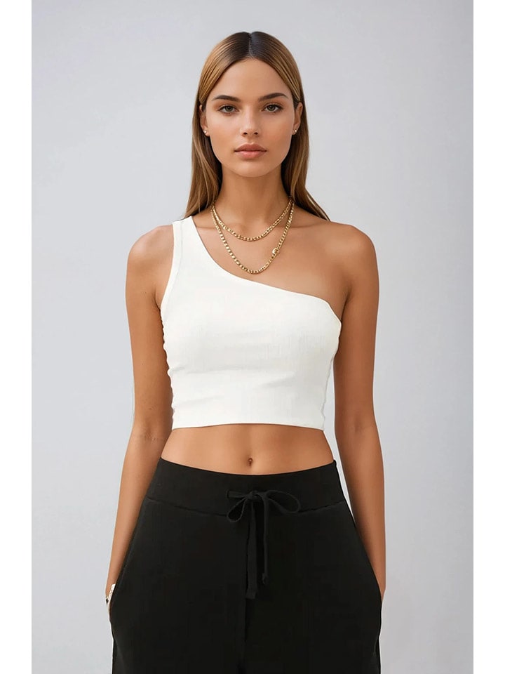 Weekday Top w kolorze białym rozmiar: L