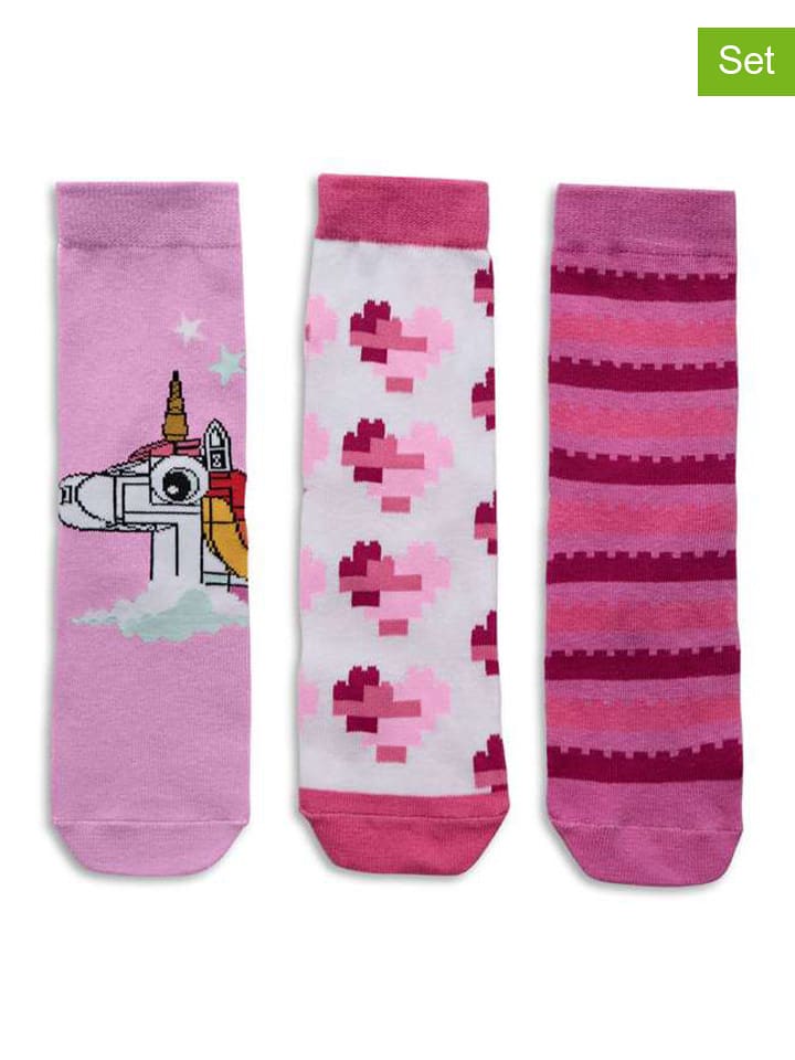 LEGO Skarpety (3 pary) w kolorze różowym rozmiar: 31-33