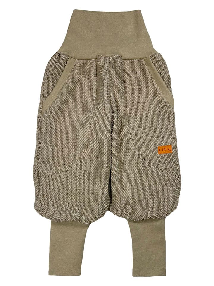 LiVi Spodnie "Strick Sand" w kolorze beżowym rozmiar: 116/122