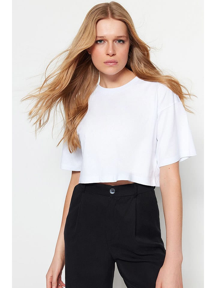 trendyol Koszulka w kolorze białym rozmiar: L