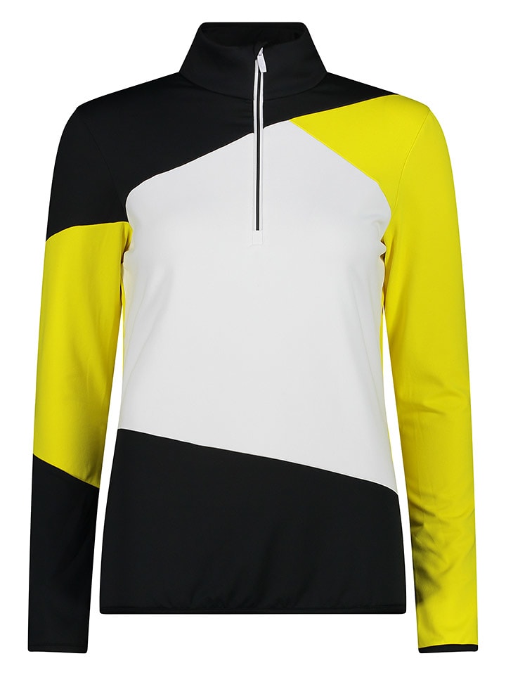 CMP Koszulka funkcyjna w kolorze czarno-żółto-białym rozmiar: 36