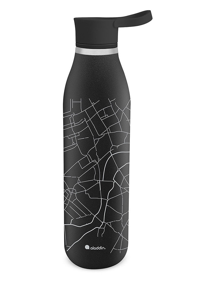 aladdin Butelka termiczna "CityLoop" w kolorze czarnym - 600 ml rozmiar: onesize