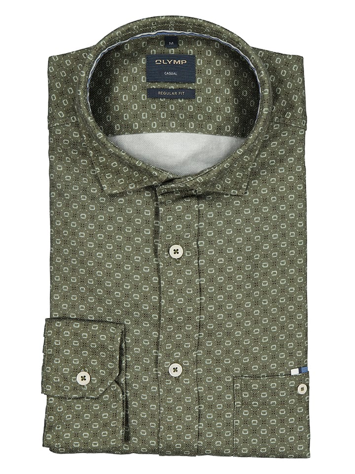 OLYMP Koszula "039" - Regular fit - w kolorze oliwkowym rozmiar: M