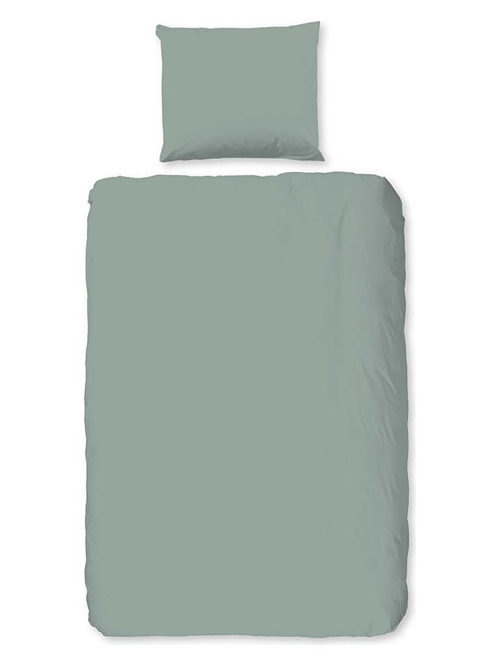 Good Morning Komplet pościeli flanelowej w kolorze zielonym rozmiar: 200x200 cm