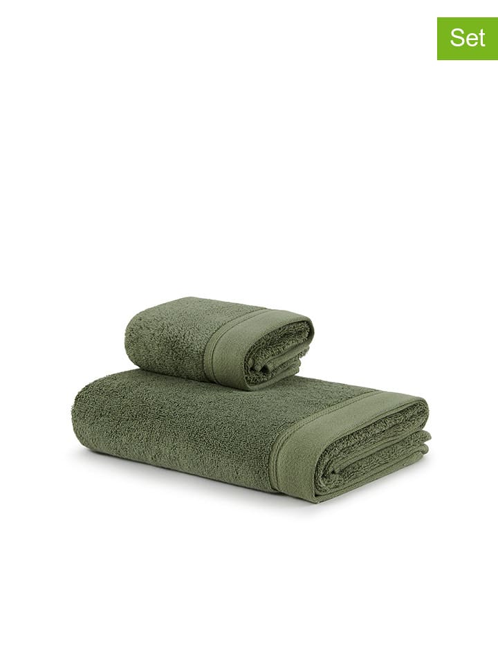Lanerossi Ręczniki (2 szt.) w kolorze khaki do rąk rozmiar: onesize