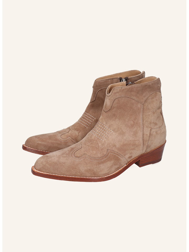 MELVIN & HAMILTON Skórzane botki "Shyla 3" w kolorze beżowym rozmiar: 40