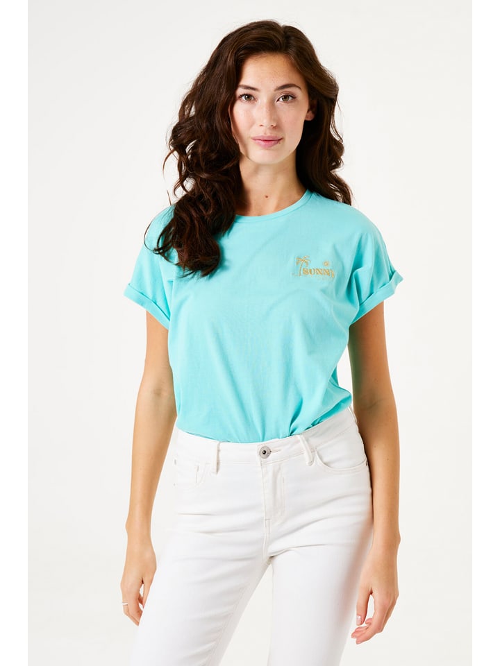 Garcia Koszulka w kolorze turkusowym rozmiar: M