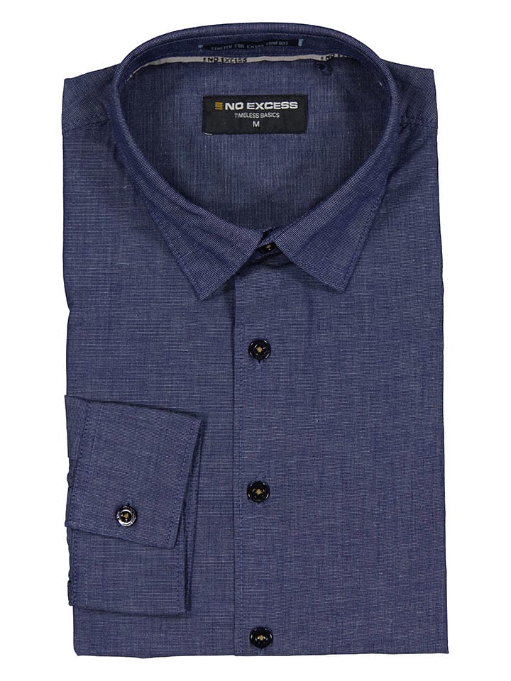 No Excess Koszula - Regular fit - w kolorze granatowym rozmiar: M