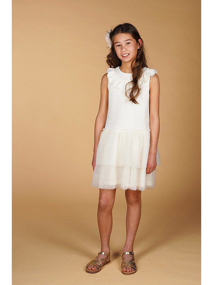 Le Chic Sukienka "Swan" w kolorze kremowym rozmiar: 116