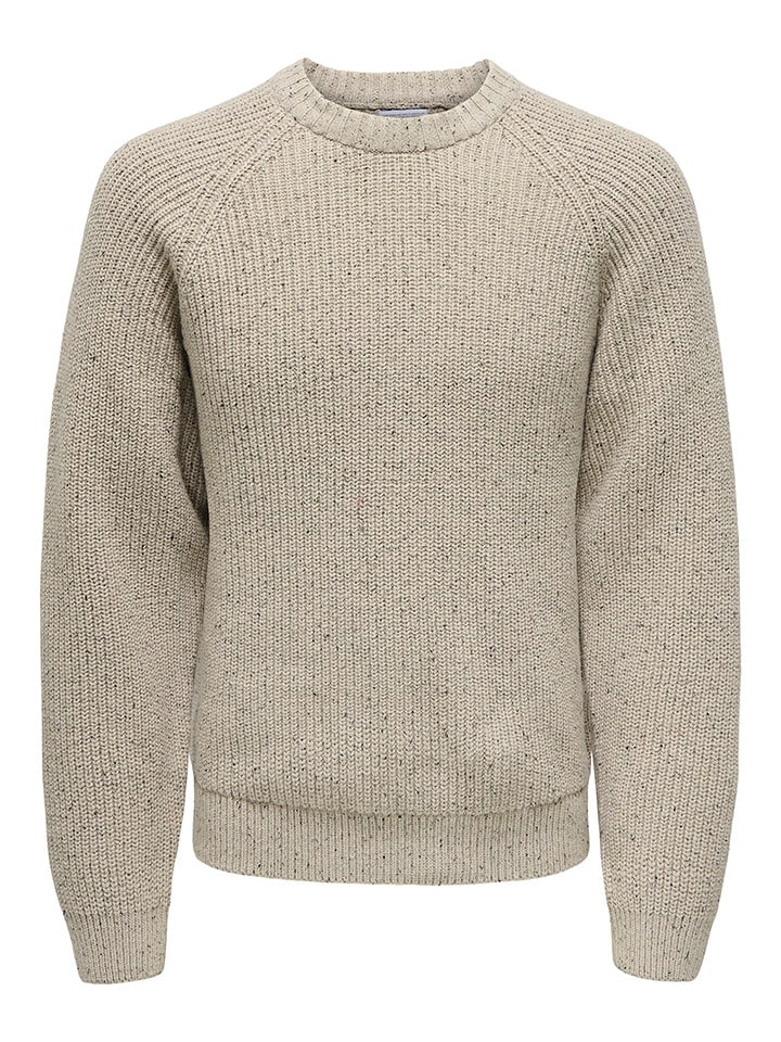 ONLY & SONS Sweter "Litus" w kolorze beżowym rozmiar: M