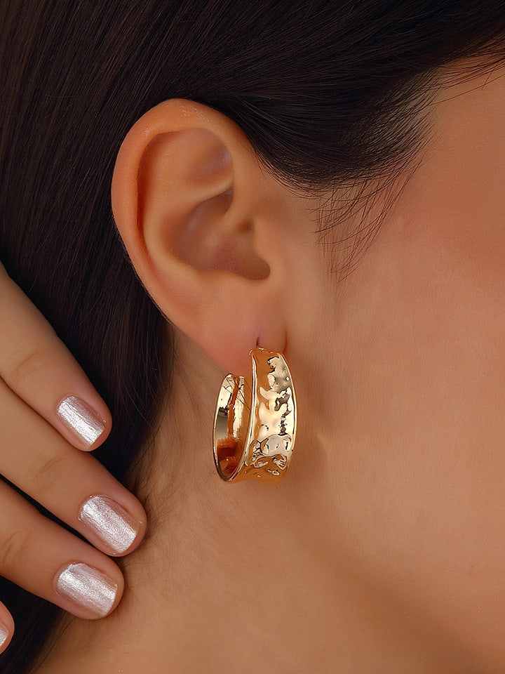 Nakkash Pozłacane kolczyki-kreole rozmiar: onesize