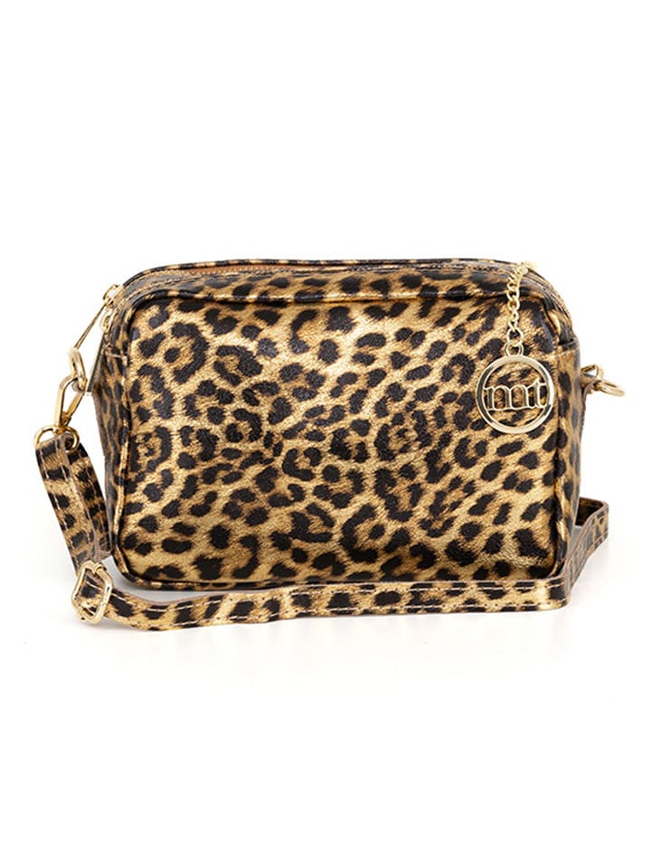 Mia Tomazzi Skórzana torebka "Caltanissetta" w kolorze złoto-brązowym - 22 x 15 x 10 cm rozmiar: onesize