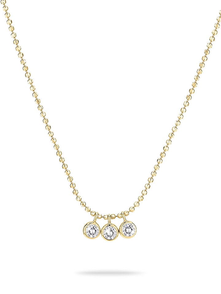 Tamaris Srebrny naszyjnik z elementami ozdobnymi - dł. 45 cm rozmiar: onesize