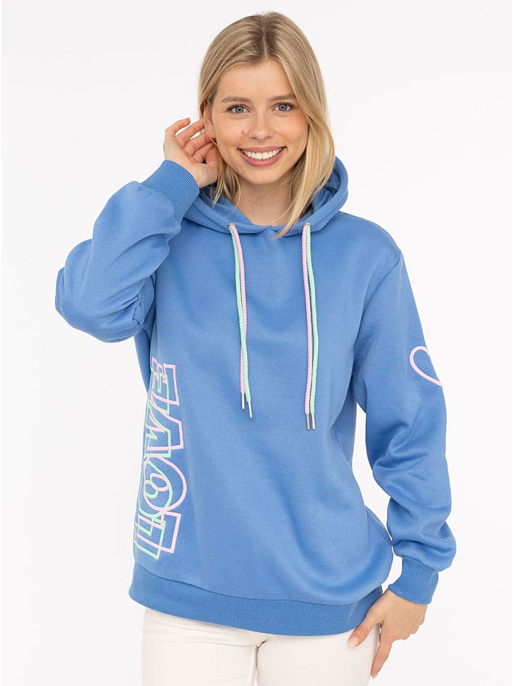 Zwillingsherz Bluza "LOVE 2.0" w kolorze błękitnym rozmiar: S/M