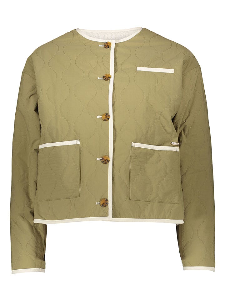 Scotch & Soda Dwustronna kurtka w kolorze zielono-kremowym rozmiar: L