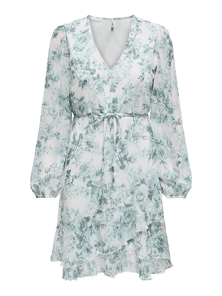 ONLY Sukienka w kolorze biało-miętowym rozmiar: M