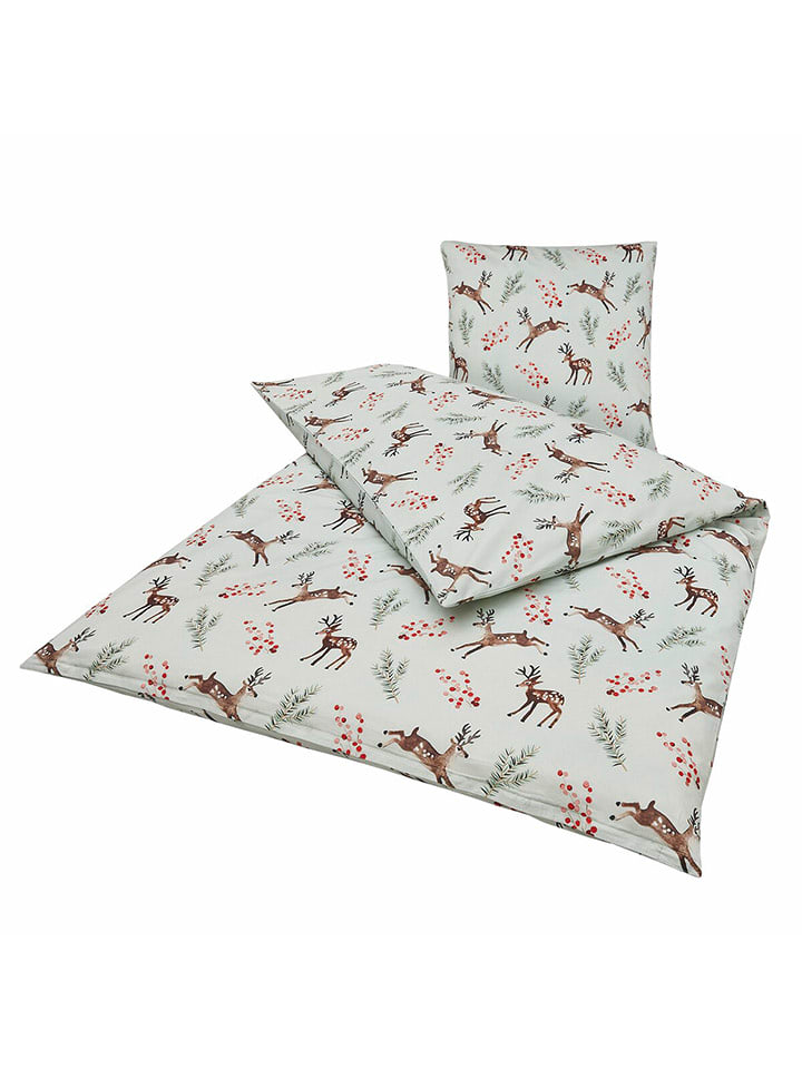 Boltze Komplet pościeli "Roxy" w kolorze miętowo-czerwonym rozmiar: 135x200 cm