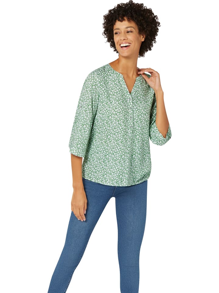 WITT WEIDEN Bluzka w kolorze zielono-białym rozmiar: 42