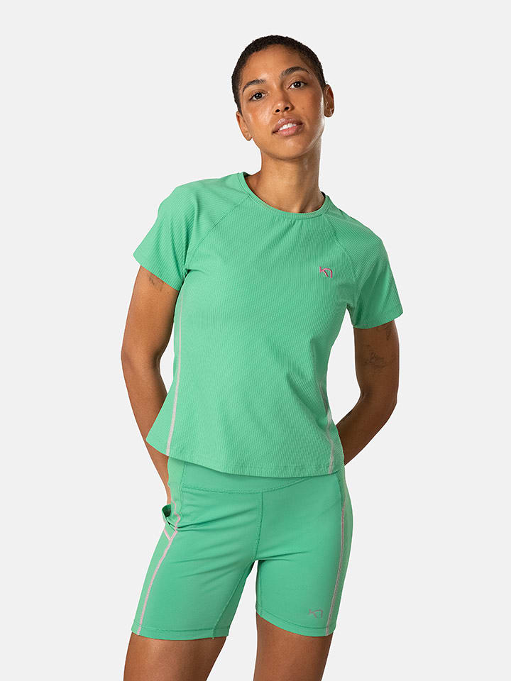 KARI TRAA Koszulka sportowa "Linnea" w kolorze zielonym rozmiar: L