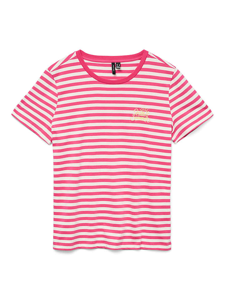 Vero Moda Koszulka w kolorze różowo-białym rozmiar: XS