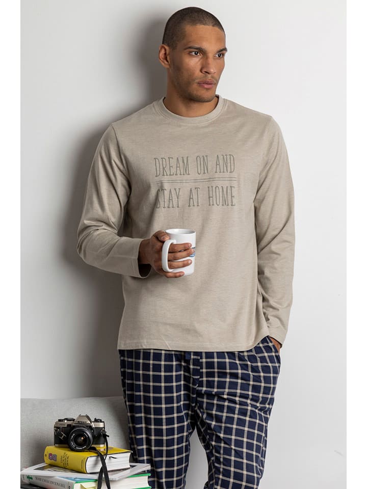 admas Piżama w kolorze beżowym rozmiar: M