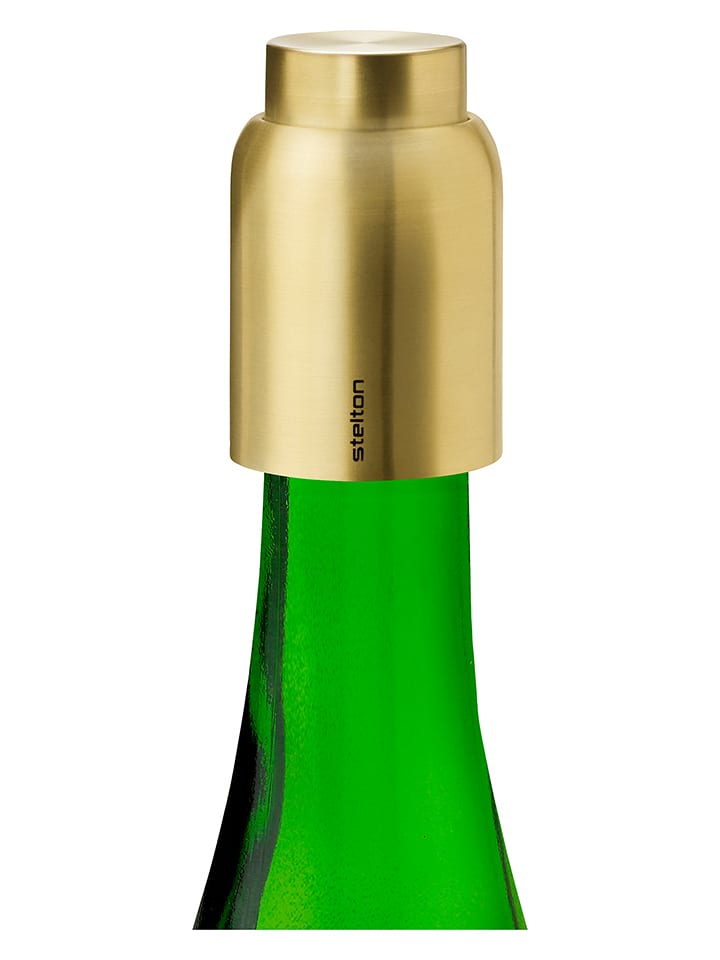 Stelton Próżniowa zakrętka "Collar" w kolorze złotym do butelek - 4 x 6 x 4 cm rozmiar: onesize