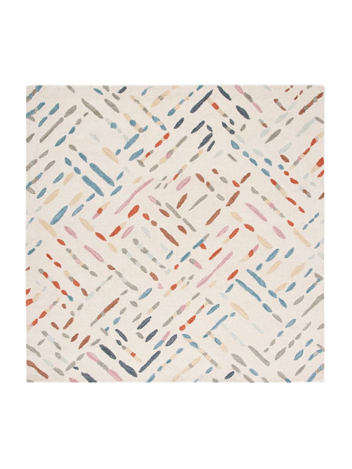 Safavieh Wełniany dywan "Metro" w kolorze kremowym ze wzorem rozmiar: 183x183 cm