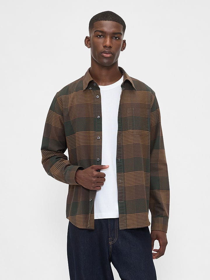 GAP Koszula w kolorze brązowo-czarnym rozmiar: L