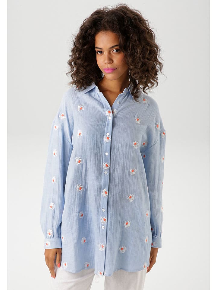 Aniston Koszula w kolorze błękitnym rozmiar: 42