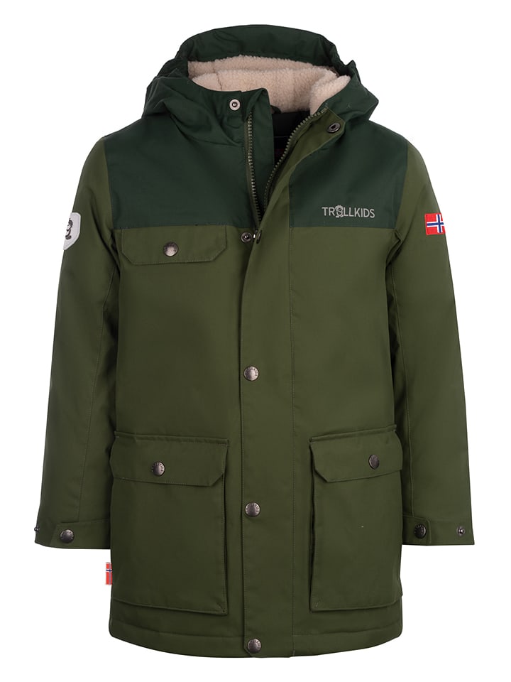 Trollkids Parka "Gudvangen" w kolorze khaki rozmiar: 92