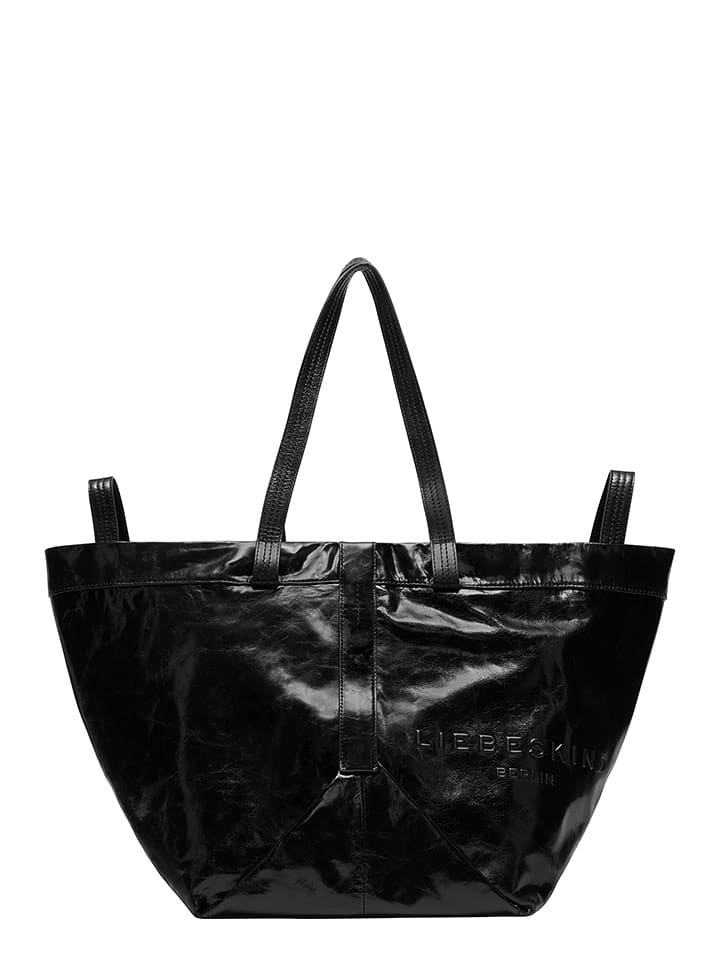 Liebeskind Berlin Skórzany shopper bag w kolorze czarnym - 47 x 34 x 18 cm rozmiar: onesize