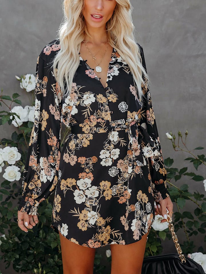 Milan Kiss Sukienka w kolorze czarnym ze wzorem rozmiar: L