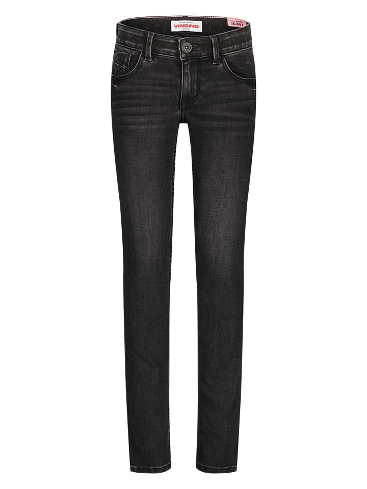 Vingino Dżinsy "Alice" - Skinny fit - w kolorze czarnym rozmiar: 140