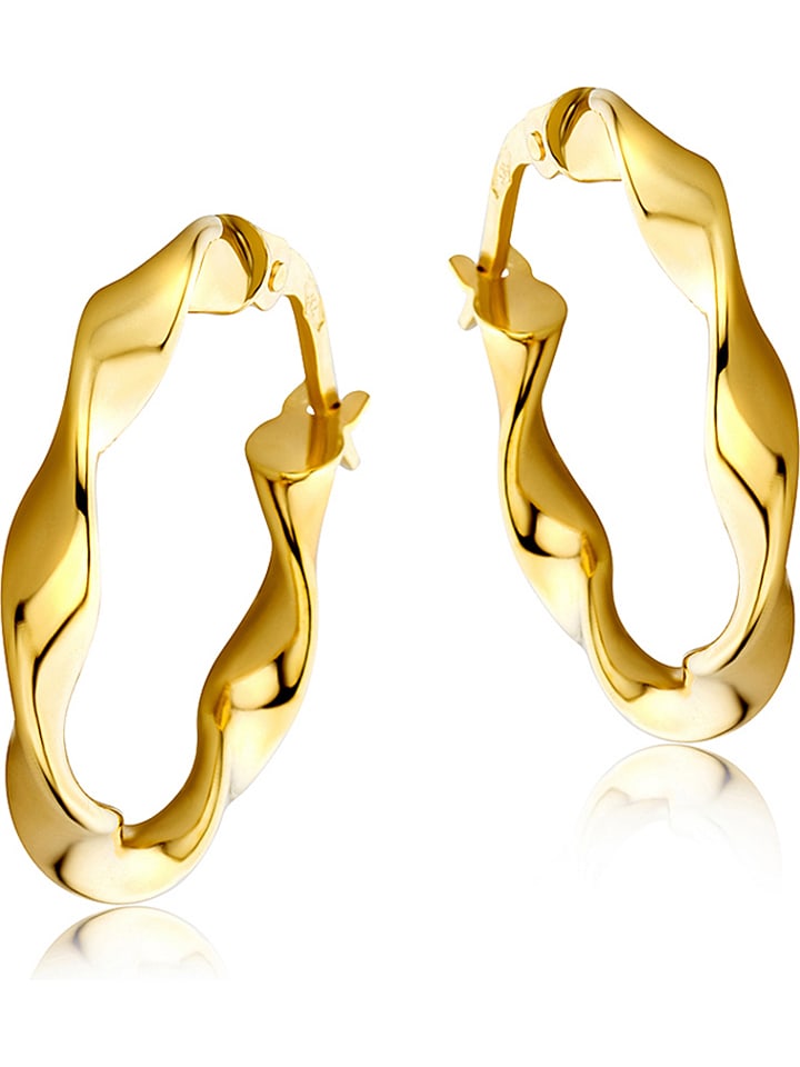 Revoni Złote kolczyki-kreole rozmiar: onesize