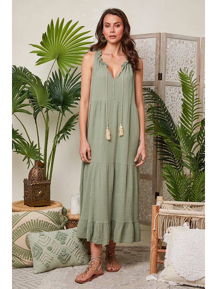 Lin Passion Sukienka w kolorze zielonym rozmiar: 36/38