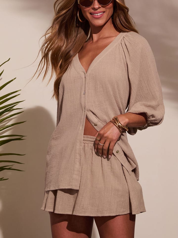 Milan Kiss Bluzka w kolorze beżowym rozmiar: M