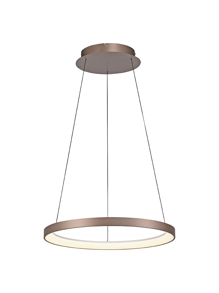 Just Light Lampa wisząca LED "Hoop" w kolorze brązowym - wys. 180 x Ø 57 cm rozmiar: onesize
