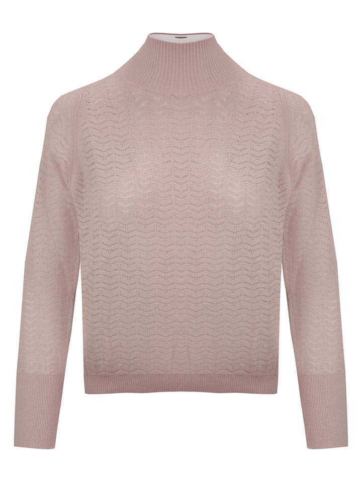 Malo Optimum Sweter w kolorze szaroróżowym rozmiar: M