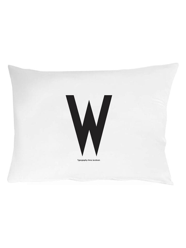 Design Letters Poszewka "W" w kolorze białym na poduszkę - 70 x 50 cm rozmiar: onesize