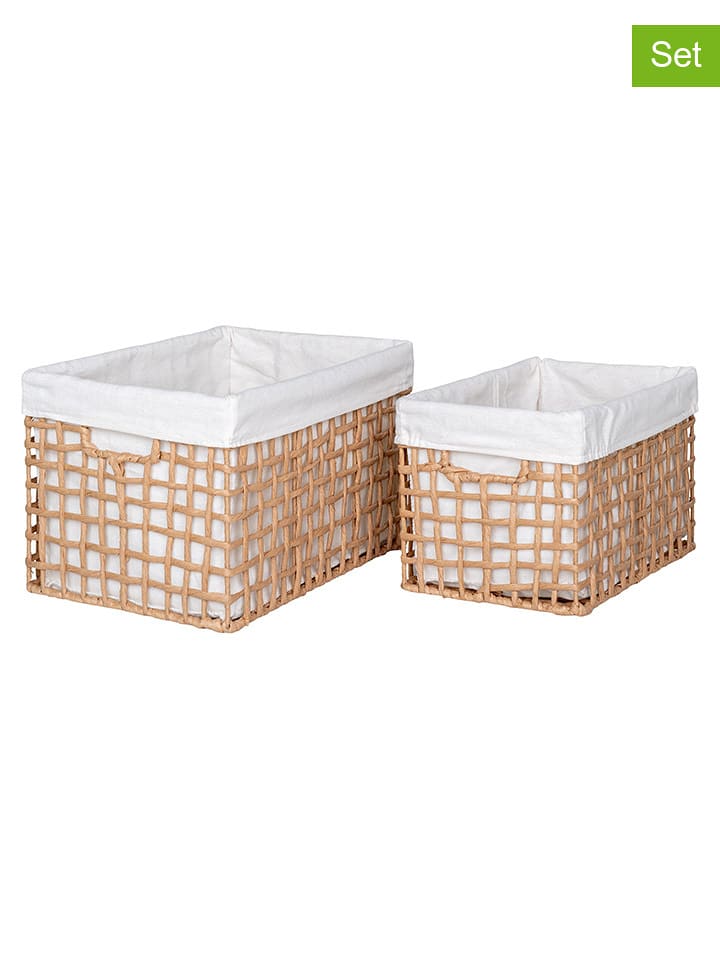 House Nordic Kosze (2 szt.) "Bustelo" w kolorze jasnobrązowo-białym rozmiar: onesize