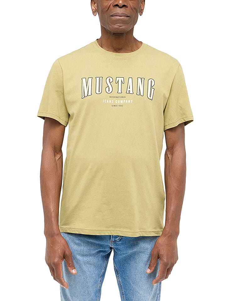 Mustang Koszulka w kolorze khaki rozmiar: M