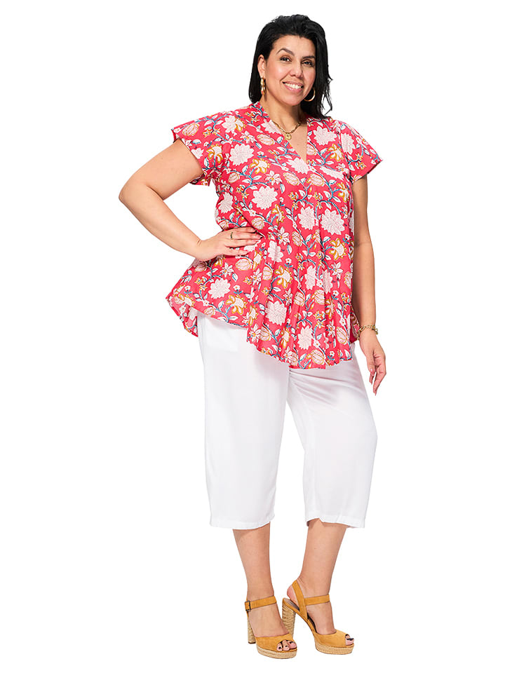 Aller Simplement Bluzka w kolorze różowo-białym rozmiar: 42/44