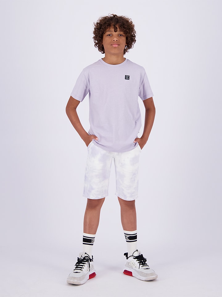 Vingino Szorty dresowe w kolorze biało-fioletowym rozmiar: 140